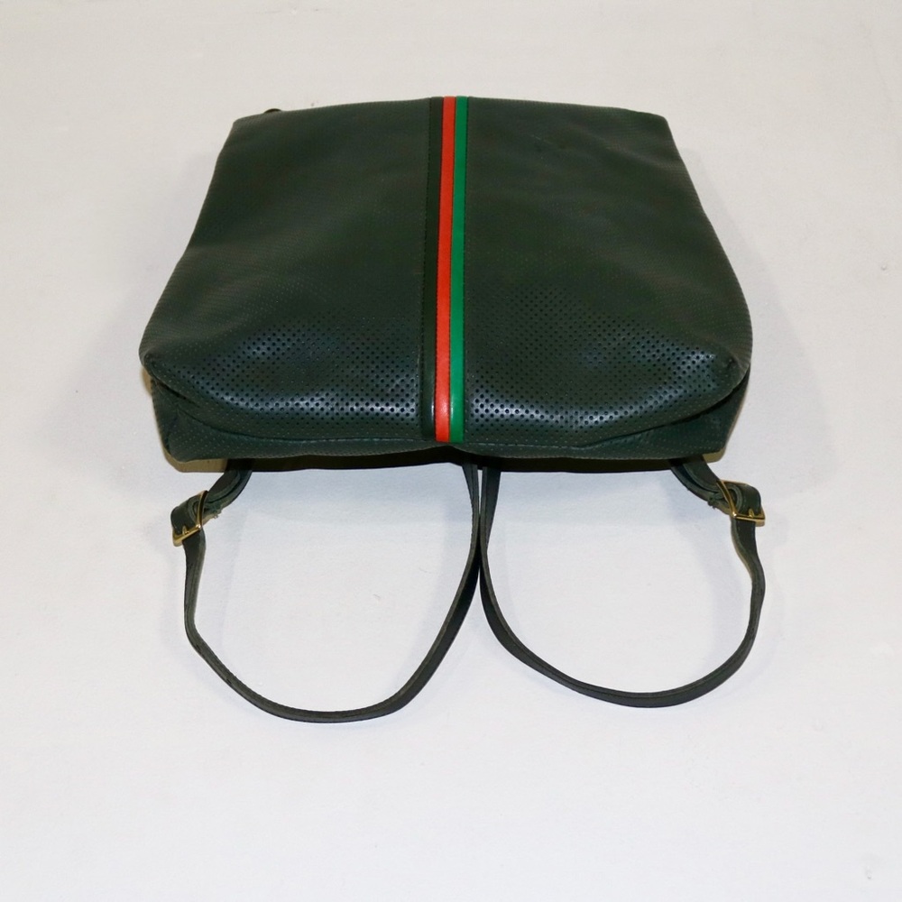 Clare V. Perforated Marcelle Backpack in Green - Picture 7 of 15